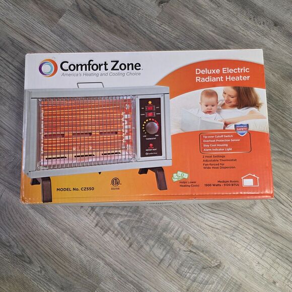 Comfort Zone Deluxe Electric Radiant Heater (Model CZ550) - Picture 2 of 8